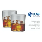 Kit 30 Copos Whisky Uísque 340ml Acrílico Cor Transparente
