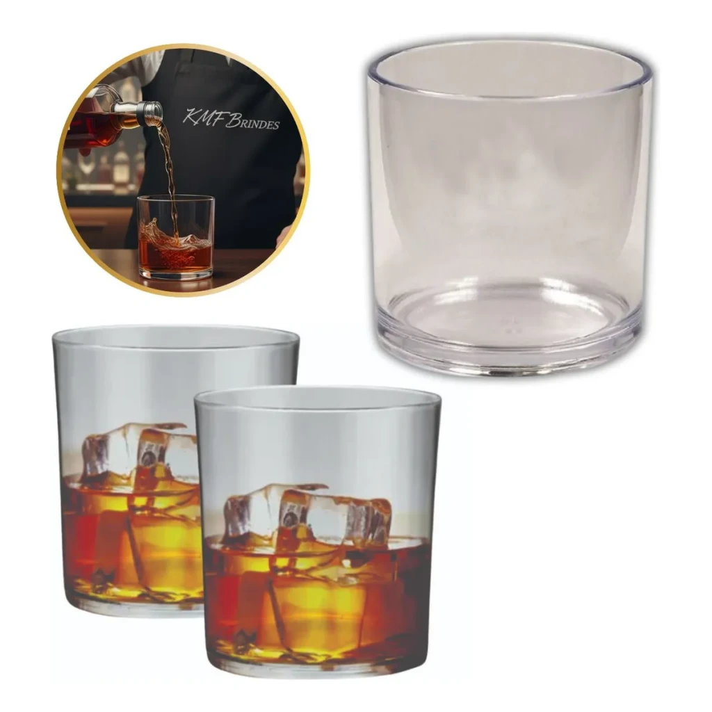 Kit 30 Copos Whisky Uísque 340ml Acrílico Cor Transparente Kit 30 Copos Whisky Uísque 340ml Acrílico Cor Transparente