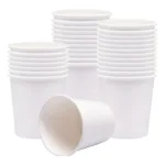 300 Copos De Papel Para Café 60 Ml Branco Liso Bio FNS