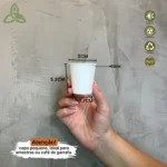 300 Copos De Papel Para Café 60 Ml Branco Liso Bio FNS