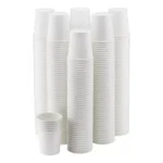 300 Copos De Papel Para Café 60 Ml Branco Liso Bio FNS