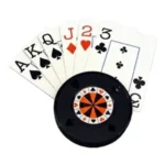 Kit 4 Suportes De Cartas + Embaralhador Automático Baralho