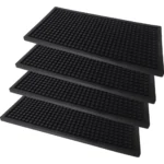 Kit 4 Tapetes Bar Mat 30x15cm Apoio Para Copos Drinks Chopp