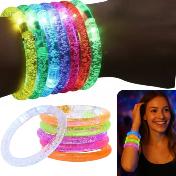 Kit 40 Pulseira Led Neon Coloridas Festa Aniversário Balada