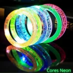 Kit 40 Pulseira Led Neon Coloridas Festa Aniversário Balada