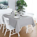 Kit 5 Toalhas De Mesa Plástico Perolizada Lisa Descartável