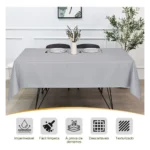 Kit 5 Toalhas De Mesa Plástico Perolizada Lisa Descartável