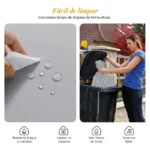 Kit 5 Toalhas De Mesa Plástico Perolizada Lisa Descartável