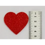 Kit 50 Aplique Coração 5cm Eva Com Glíter ( Sem Adesivo )