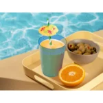 Kit 50 Copos Acrílico 300ml Lavável Descartável Colorido