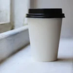 50un Copo Papel Branco 200ml C/ Tampa Café Delivery Fsc Branco