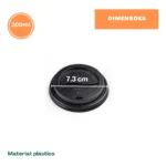 50un Copo Papel Branco 200ml C/ Tampa Café Delivery Fsc Branco