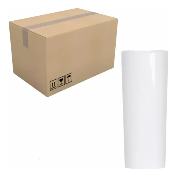 Kit 50 Und - Long Drink Branco Para Transfer Laser - 325 Ml