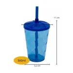 Kit 50 Copo Twister 300ml Tampa Canudo Balada Atacado Varejo