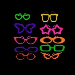 Kit 50 Óculos Neon Luz Negra Balada Sortidos Divertido Festa