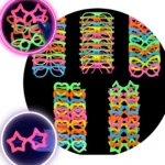 Kit 50 Óculos Neon Luz Negra Balada Sortidos Divertido Festa