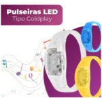 Kit 50 Pulseira De Led Pisca Ativada Por Som Conforme Batida Da Musica Festa Casamento Balada Formatura Tippi