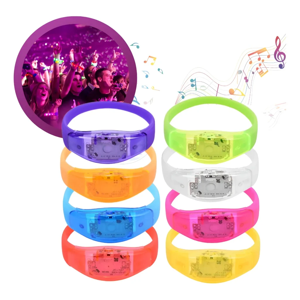 Kit 50 Pulseira De Led Pisca Ativada Por Som Conforme Batida Da Musica Festa Casamento Balada Formatura Tippi Kit 50 Pulseira De Led Pisca Ativada Por Som Conforme Batida Da Musica Festa Casamento Balada Formatura Tippi