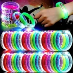 Kit 50 Pulseiras De Led Luz Pisca Colorida Festa Neon Balada