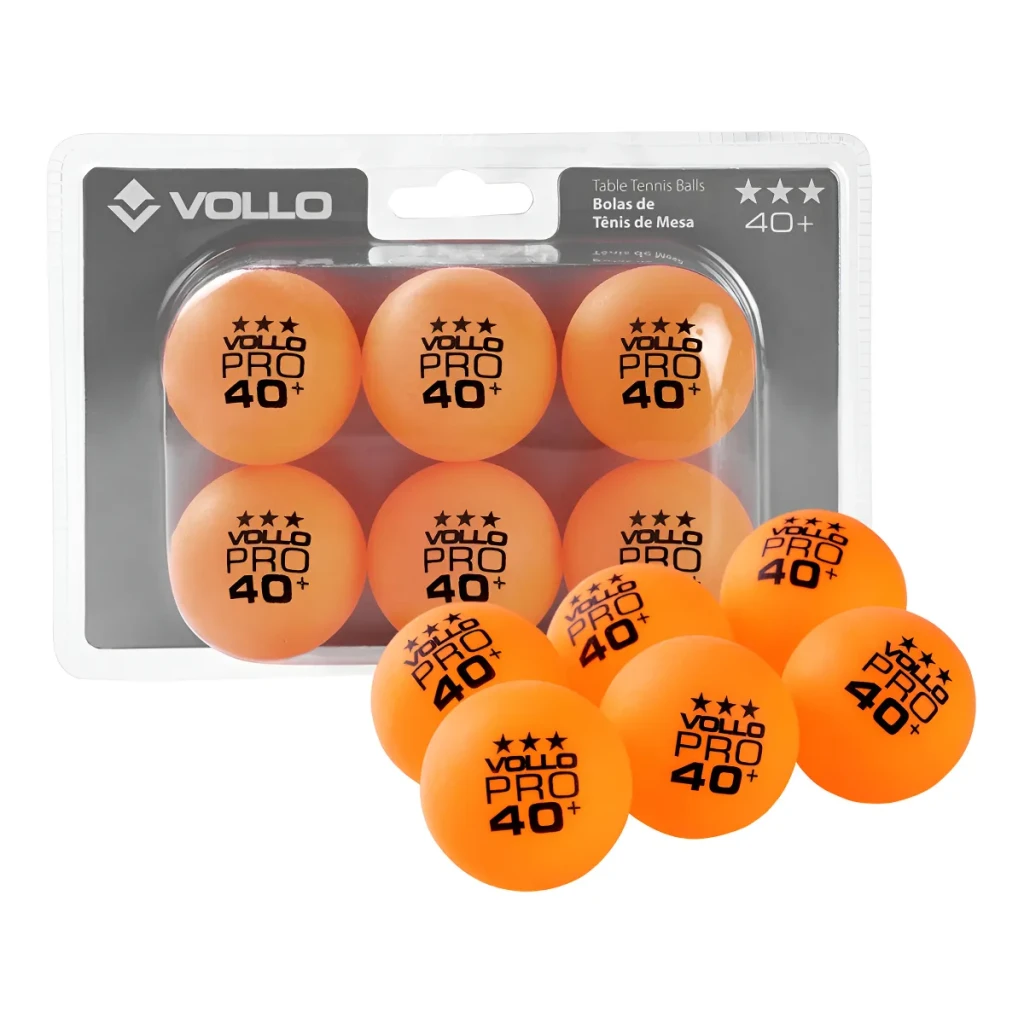 Kit 6 Bolas De Tênis De Mesa Bolinhas De Ping Pong Laranja 3 Estrelas Vollo Abs 40mm Kit 6 Bolas De Tênis De Mesa Bolinhas De Ping Pong Laranja 3 Estrelas Vollo Abs 40mm