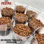 100 Copinho 25ml Brigadeiro De Colher + 100 Colherzinha Kit
