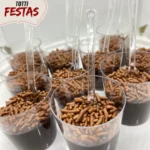 100 Copinho 25ml Brigadeiro De Colher + 100 Colherzinha Kit