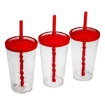 Kit 20 Copos Twister 500ml + 20 Baldes Pipoca 1,5l - Cinema Cor Vermelho