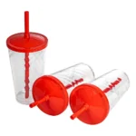 Kit 20 Copos Twister 500ml + 20 Baldes Pipoca 1,5l - Cinema Cor Vermelho