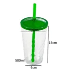 Kit 20 Copos Twister 500ml + 20 Baldes Pipoca 1,5l - Cinema Cor Verde bandeira