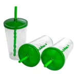 Kit 20 Copos Twister 500ml + 20 Baldes Pipoca 1,5l - Cinema Cor Verde bandeira
