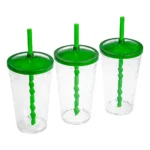 Kit 20 Copos Twister 500ml + 20 Baldes Pipoca 1,5l - Cinema Cor Verde bandeira