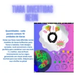 Kit Balada 130 Pçs Festa Neon Pulseira Óculos Tiara Gravata