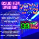 Kit Balada 130 Pçs Festa Neon Pulseira Óculos Tiara Gravata