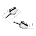 Kit Barman NLS Colher Bailarina Dosador Duplo Macerador Pá Gelo Inox NilosDecor