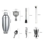 Kit Bartender Profissional Coqueteleira Aço Inox 12pçs Drink