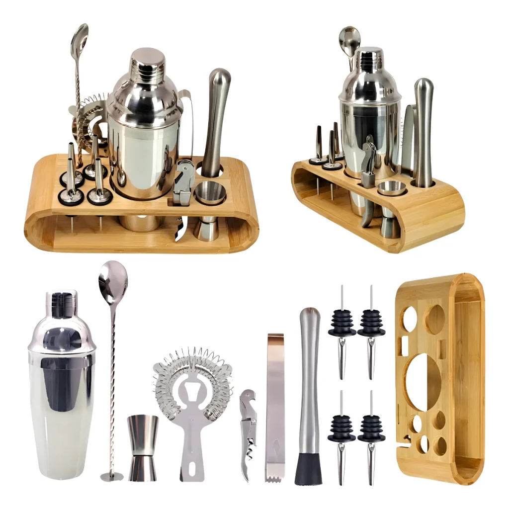 Kit Bartender Profissional Coqueteleira Aço Inox 12pçs Drink Kit Bartender Profissional Coqueteleira Aço Inox 12pçs Drink