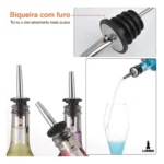 Kit Bar com 12 Peças em Aço Inox, Coqueteleira 550ml, Socador e Suporte de Bambu para Coquetelaria e Caipirinha – Marca Lorben