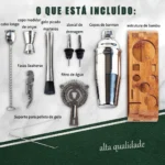 Kit Coqueteleira Inox Utensilios Barman Bar Para Caipirinha