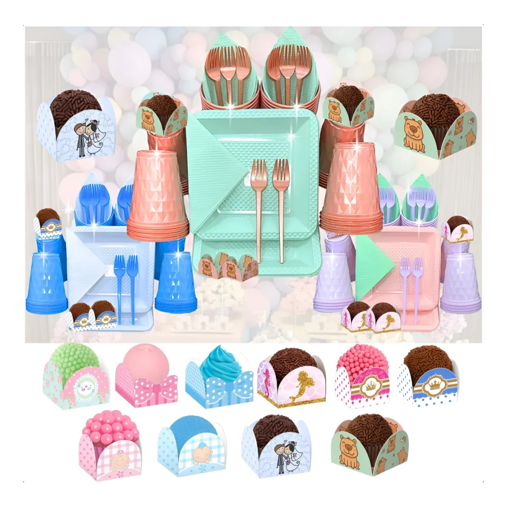 Kit 230 Itens Festa Aniversário Tema Personalizado Completo Kit 230 Itens Festa Aniversário Tema Personalizado Completo