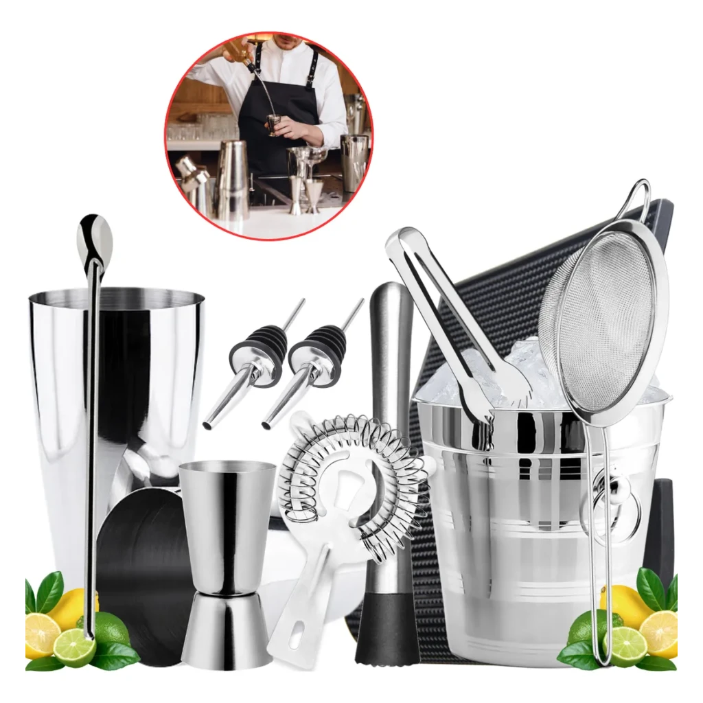 Coqueteleira Boston Bar Drinks Kit Barman Profissional Coqueteleira Boston Bar Drinks Kit Barman Profissional