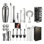 Kit Caipirinha Profissional 23 Peças Inox Coqueteleira 750ml