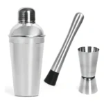 Kit Caipirinha Coqueteleira 500ml Drinks + Socador Macerador + Dosador 25/50ml De Bebidas Barman Bartender