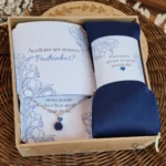 Kit Convite Padrinhos Gravata Pulseira Caixa Decorada E Tags