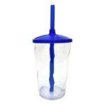 Kit Copo Twister 300ml 10 Copos Com Tampa E Canudo