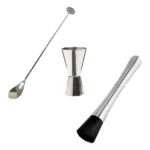 Kit Coquetel Barman Inox 3 Peças