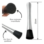 Kit Coquetel Barman Inox 3 Peças