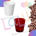 100 Copinho Brigadeiro 25ml +100 Colher Copo Tacinha Docinho