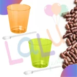 100 Copinho Brigadeiro 25ml +100 Colher Copo Tacinha Docinho