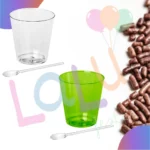100 Copinho Brigadeiro 25ml +100 Colher Copo Tacinha Docinho