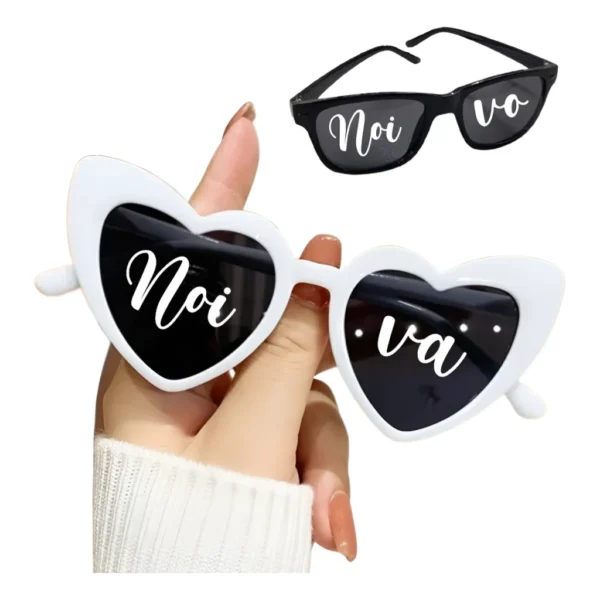 Kit 2 Óculos Escuro Para Casamento Noivo Noiva Casei Festa